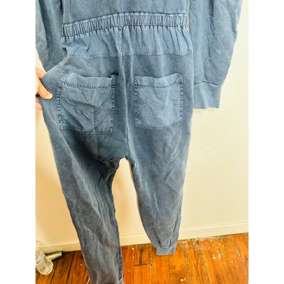 ULLA JOHNSON Indigo Acid Denim Puff Sleeve Sadie Jumpsuit size Small - Picture 11 of 14